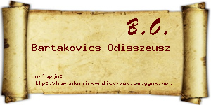 Bartakovics Odisszeusz névjegykártya